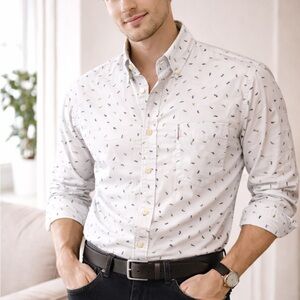 Ben Sherman White and Black Patterned Shirt